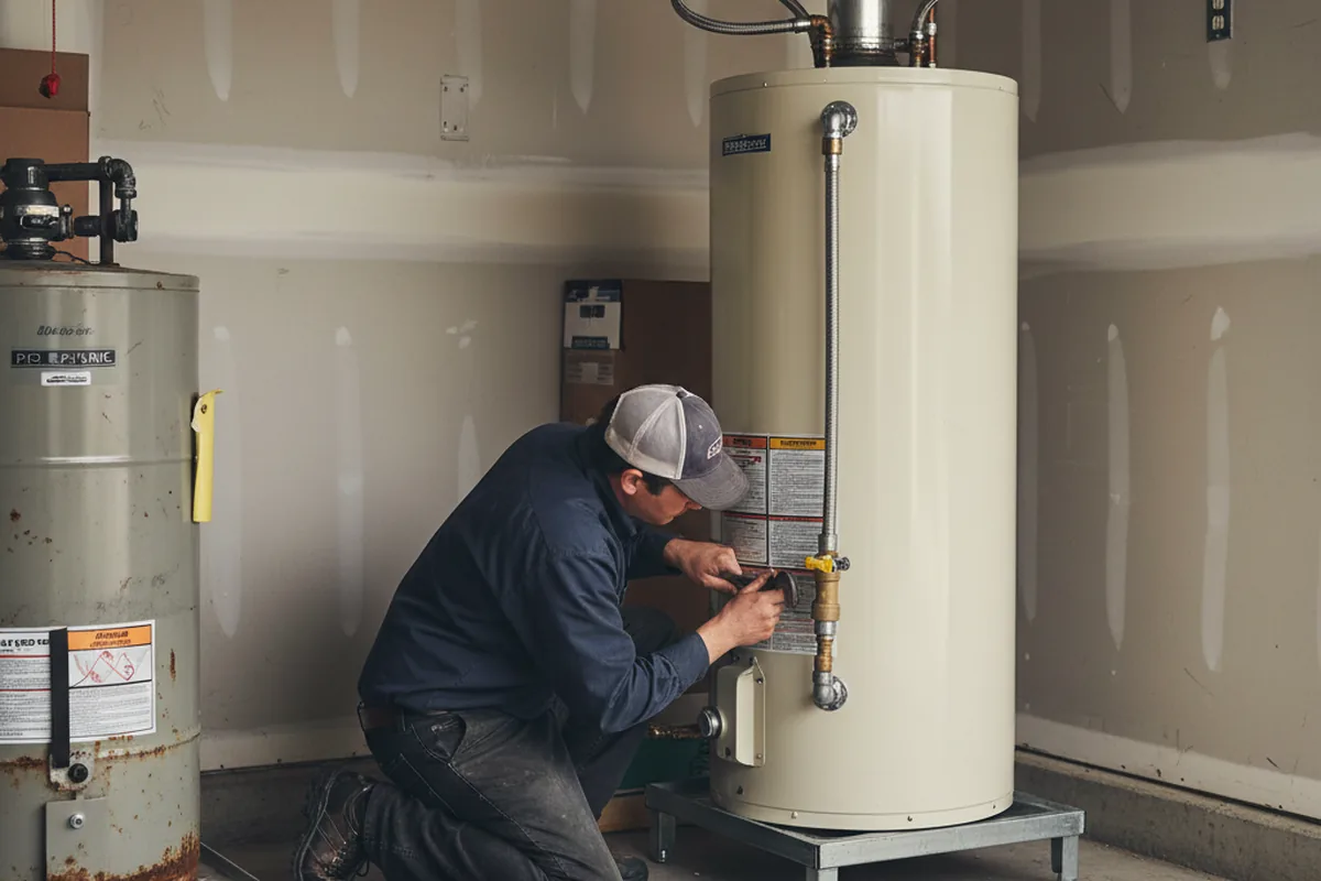 Water heater and shutoff valve replacement in Souderton